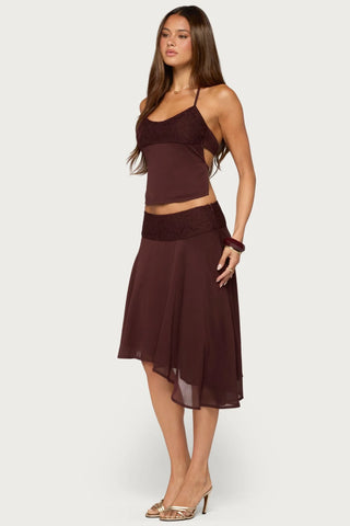 Evia Lacey Backless Halter Top