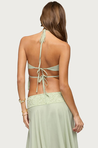 Evia Lacey Backless Halter Top