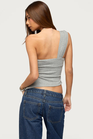 Zoie Draped Tie One Shoulder Top