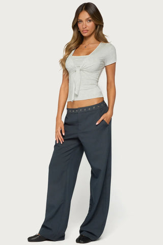 Malka Two Piece Tie Front Top