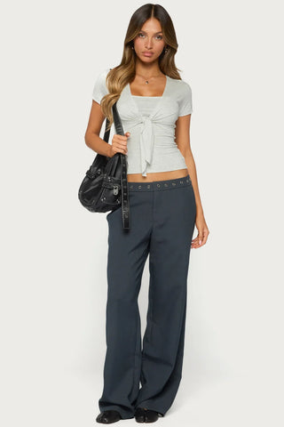 Malka Two Piece Tie Front Top