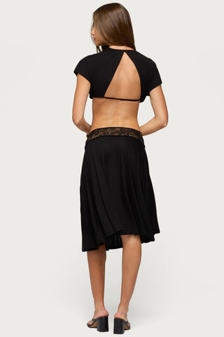 Kaylea Tie Front Backless Crop Top