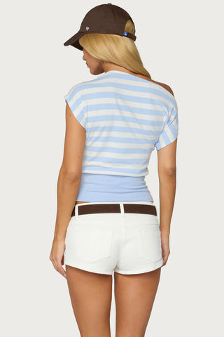 Kittie Striped Off Shoulder Top