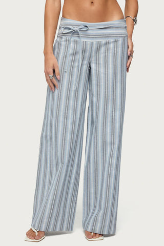 Chera Striped Wide Leg Trousers