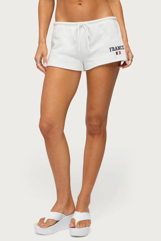 France Low Rise Micro Shorts