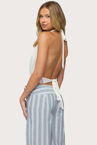Ennis Crochet Waist Knit Top