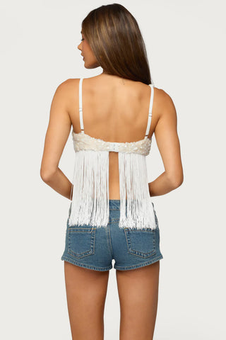 Petrah Sequin Fringed Bra Top