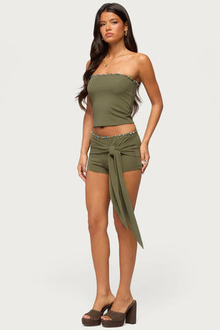 Monroah Bead Low Rise Shorts