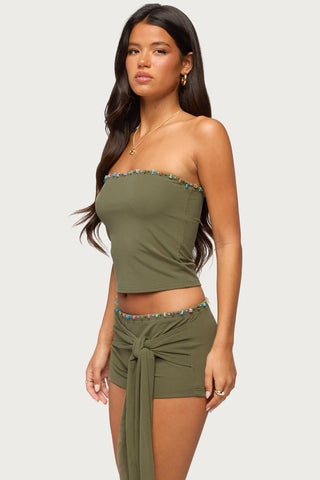Monroah Bead Low Rise Shorts
