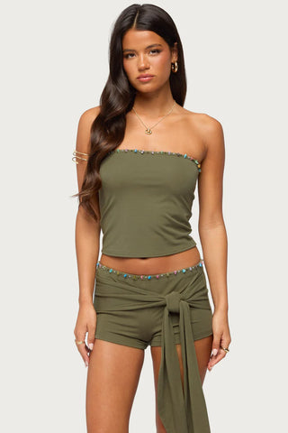 Monroah Bead Low Rise Shorts