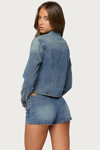 Jazzy Denim Napoleon Jacket