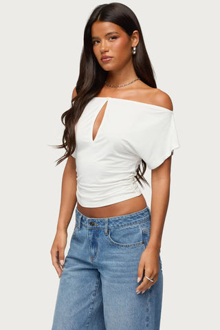 Hecate Off Shoulder Keyhole Top