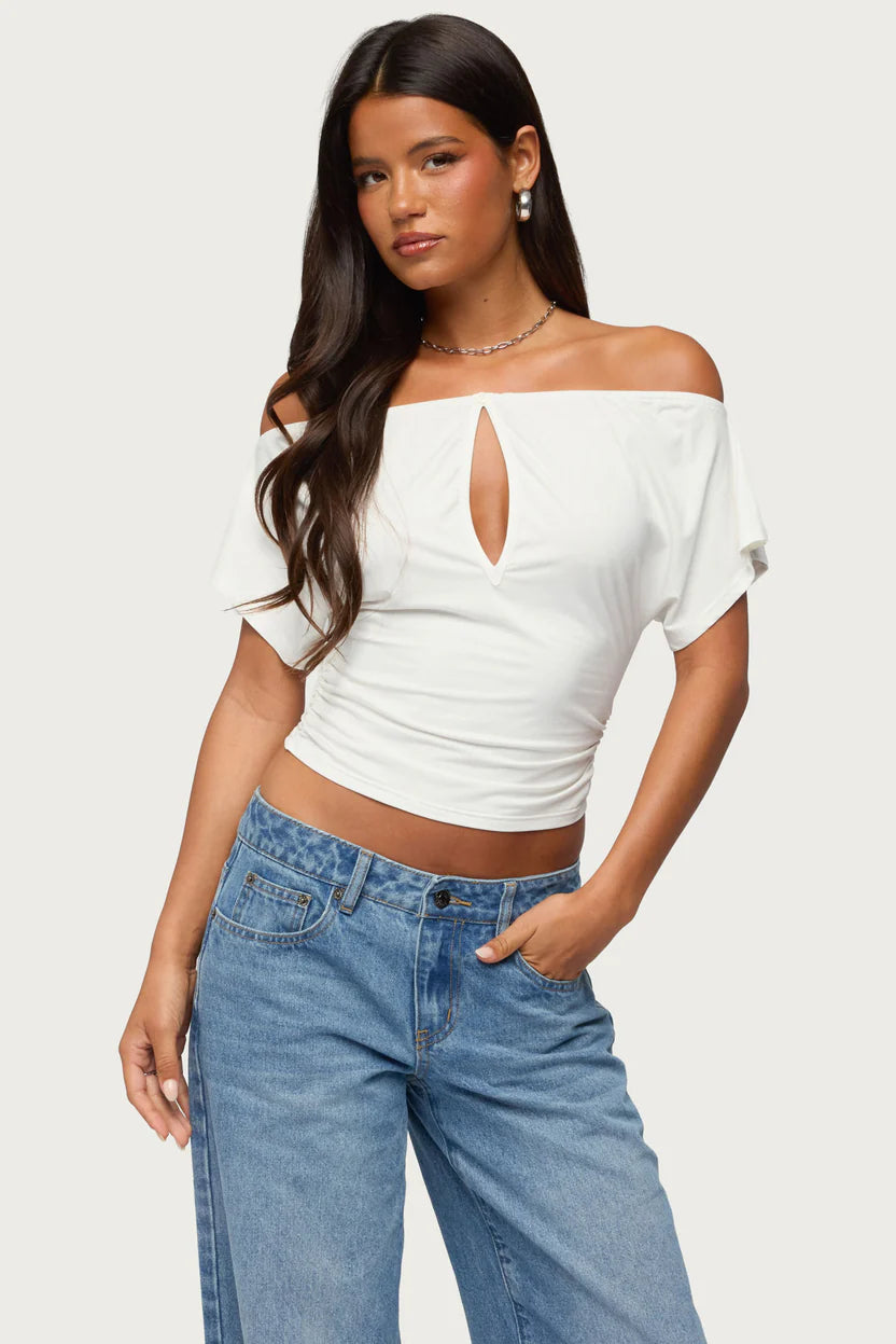 Hecate Off Shoulder Keyhole Top