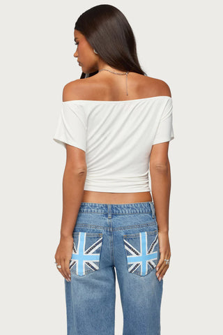 Hecate Off Shoulder Keyhole Top