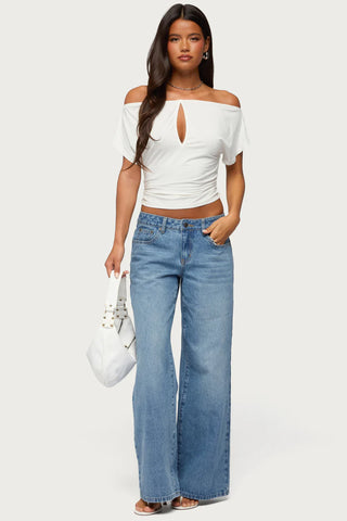 Hecate Off Shoulder Keyhole Top