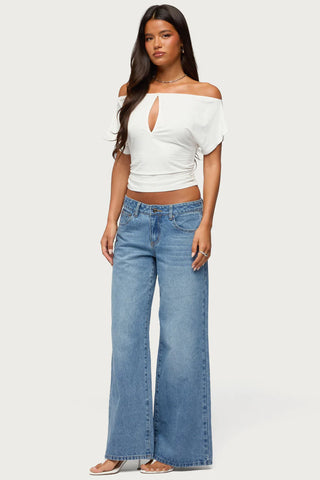 Hecate Off Shoulder Keyhole Top