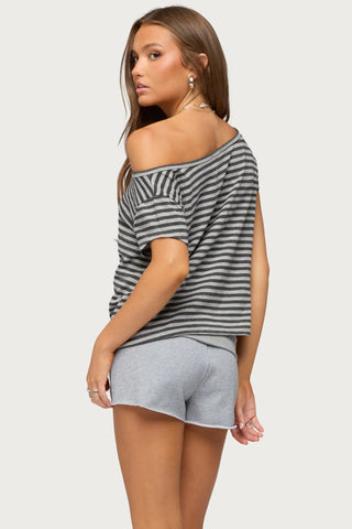 Chanelle Off Shoulder Striped Top
