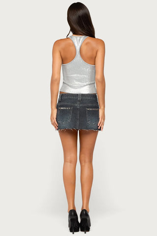 Dyla Sequin Racerback Tank Top