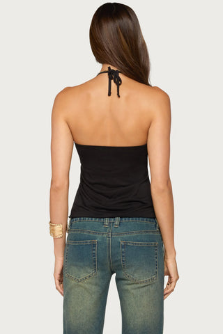 Ivana Studded Halter Top