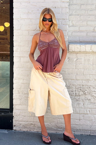 Ivana Studded Halter Top