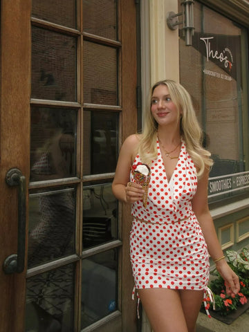 Zoe Polka Dot Cowl Neck Top
