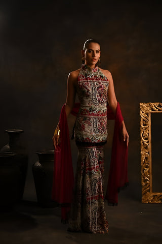 Printed Cape Set