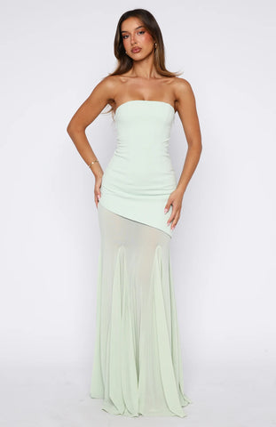 Sending My Best Strapless Maxi Dress