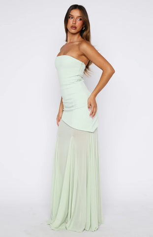 Sending My Best Strapless Maxi Dress