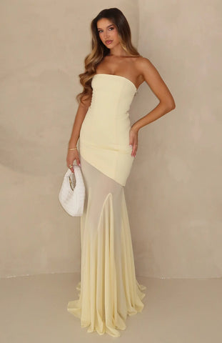 Sending My Best Strapless Maxi Dress