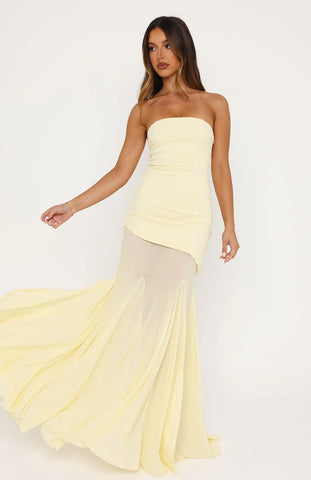 Sending My Best Strapless Maxi Dress