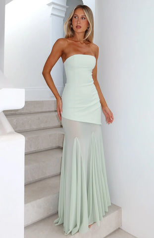 Sending My Best Strapless Maxi Dress