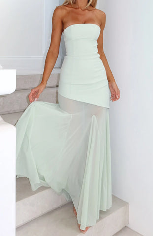 Sending My Best Strapless Maxi Dress